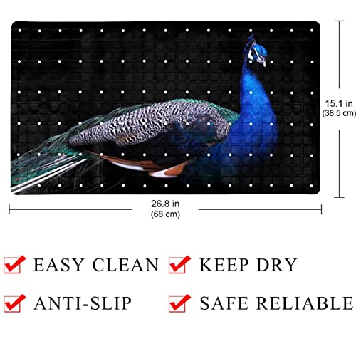 Alfombrilla antideslizante para bañera de bebé antideslizante con ventosas Animal pavo real bañeras masaje ducha Mat