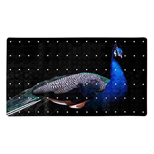 Alfombrilla antideslizante para bañera de bebé antideslizante con ventosas Animal pavo real bañeras masaje ducha Mat