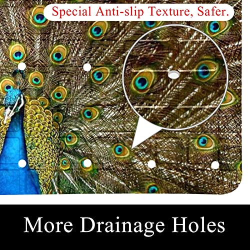 Alfombrilla antideslizante para bañera de bebé antideslizante con ventosas Animal pavo real bañeras masaje ducha Mat
