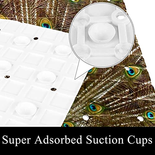 Alfombrilla antideslizante para bañera de bebé antideslizante con ventosas Animal pavo real bañeras masaje ducha Mat