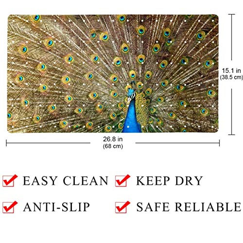 Alfombrilla antideslizante para bañera de bebé antideslizante con ventosas Animal pavo real bañeras masaje ducha Mat