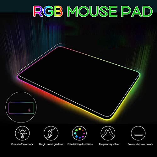 Alfombrillas de ratón Tales of Arise Alfombrillas de ratón Anime RGB Accesorios Juegos Portátil Gamer Teclado Bloqueo Borde Luz LED XXL 35,4X15,7 Pulgadas