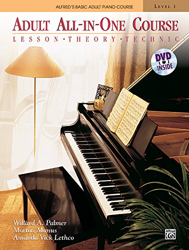 Alfred's Basic Adult All-in-One Course, Book 1: Lesson - Theory - Technic (Alfred's Basic Adult Piano Course)