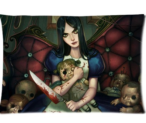 Alice Madness Returns Pillowcases Custom Pillow Case Cushion Cover 20 X 30 Inch Two Sides