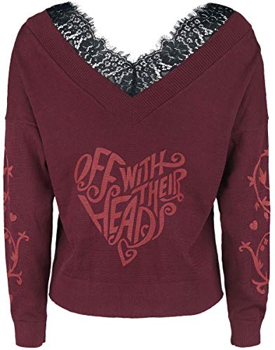 Alicia en el País de Las Maravillas Off with Their Head Mujer Sudadera Burdeos L