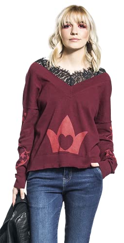 Alicia en el País de Las Maravillas Off with Their Head Mujer Sudadera Burdeos L