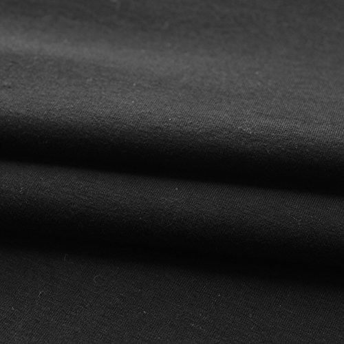 Alivebody - Camiseta de algodón de manga corta tipo Henley con botón para hombre 8302 negro S