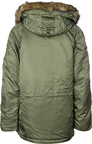 ALPHA INDUSTRIES N3B Parka, Verde (Sage-Green), XXL para Hombre
