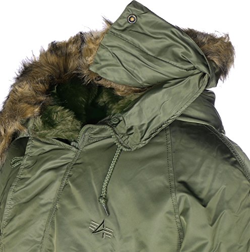 ALPHA INDUSTRIES N3B Parka, Verde (Sage-Green), XXL para Hombre