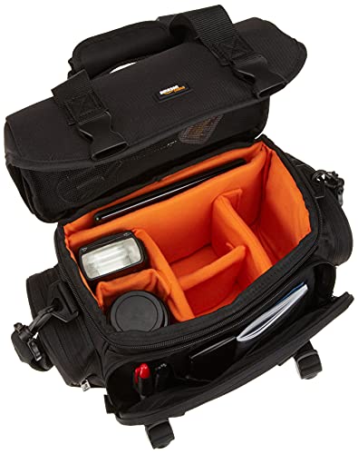 Amazon Basics - Bolsa para cámaras DSLR y accesorios (tamaño grande), negro