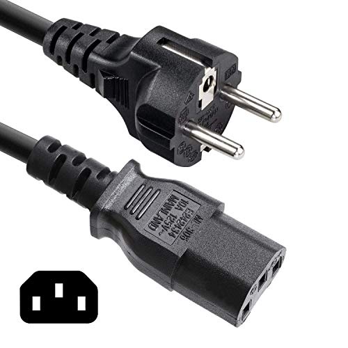 Amazon Basics – Cable de alimentación de repuesto para PlayStation 4 Pro, 2 metros, Negro (versión UE)