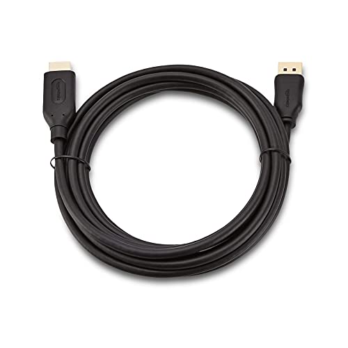 Amazon Basics - Cable de DisplayPort a HDMI con conectores dorados (3,04 m)