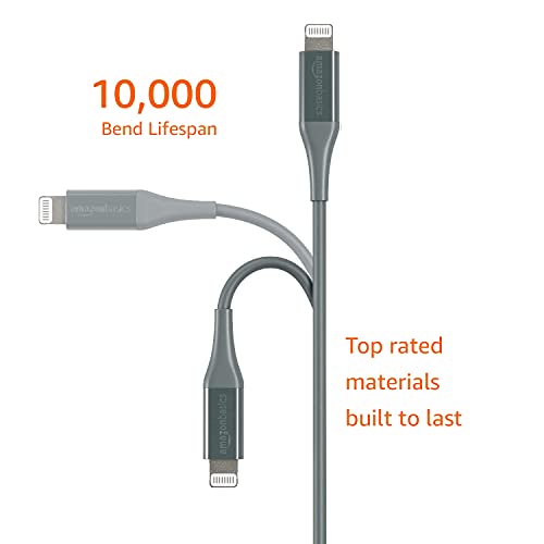 Amazon Basics - Cable Lightning a USB-A, colección de avanzada, cargador para iPhone certificado por MFi, color verde (Midnight Green), 1,82 m