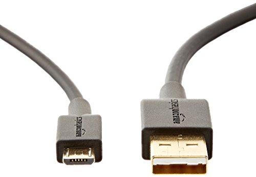 Amazon Basics - Cable USB 2.0 de tipo A macho a micro B (Paquete de 1), 0,9 m, Negro