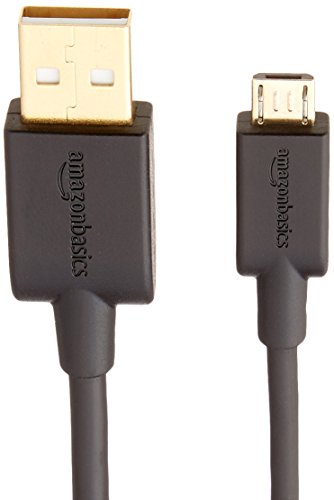 Amazon Basics - Cable USB 2.0 de tipo A macho a micro B (Paquete de 1), 0,9 m, Negro