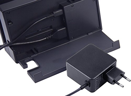 Amazon Basics - Cargador CA de doble voltaje, para Nintendo Switch (compatible con modo TV), negro