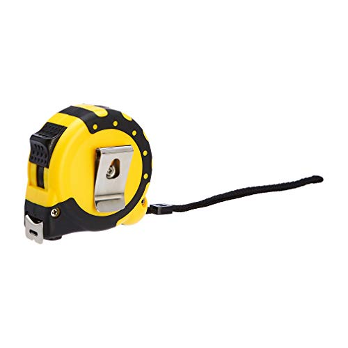 Amazon Basics - Cinta métrica con cierre automático (5 metros), escala métrica y en pulgadas, diseño con 3 puntos de bloqueo precisión MID