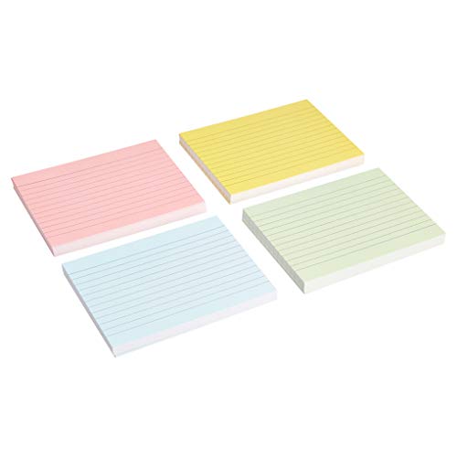 Amazon Basics - fichas de cartulina con rayas, tamaño A6, Varios colores (Paquete de 200)