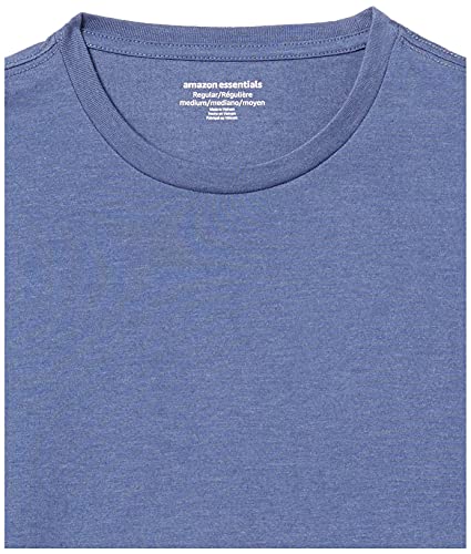 Amazon Essentials 2-Pack Short-Sleeve Crewneck T-Shirt Camiseta, Azul (navy heather), X-Small