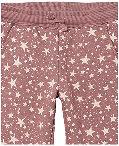 Amazon Essentials Girls' Fleece Jogger Pantalones Deportivos, Gris Claro Jaspeado/Malva, Estrellas, 9-10 años