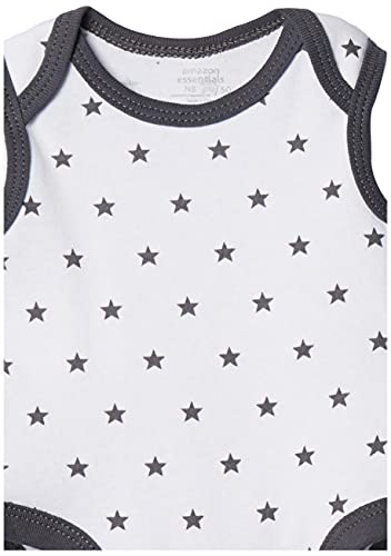 Amazon Essentials - Pack de 6 bodis sin mangas para bebé, Uni Star Stripe Neutral, Bebé prematuro