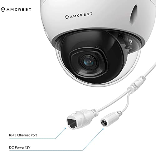 Amcrest 5MP POE Cámara de seguridad IP5M-D1188EW-28MM POE IP, 5 Mpx, 98 pies NightVision, lente de 2,8 mm, IP67, resistencia IK10, MicroSD de 256 GB (se vende por separado), Cloud (IP5M-D1188EW-28MM)