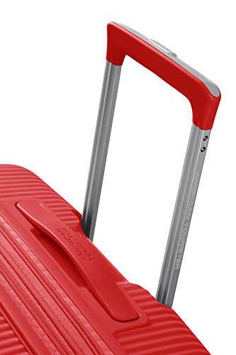 American Tourister Soundbox - Spinner Small Expandable Equipaje de Mano, 55 cm, 41 Liters, Rojo (Coral Red)