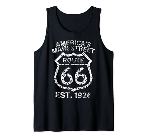 Americas Main Street Rt 66 Madre Road establecida en 1926 Camiseta sin Mangas