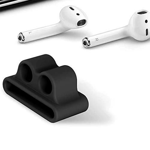 Amial Europe -- Clip Correa Auriculares Compatible con Apple Watch AirPods iWatch [Serie 1/2/3] [Soporte para Clip para Auriculares] [Calidad Extra] (Negro)