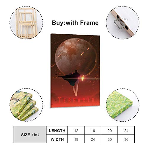 AMINIT Terraria - Póster decorativo de 4 pósteres para pared, diseño de juego de terraria, 30 x 45 cm