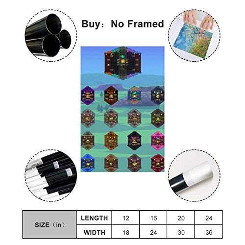 AMINIT Terraria - Póster decorativo de 9 pósteres para pared, diseño de juego de terraria, 30 x 45 cm