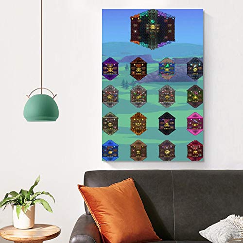 AMINIT Terraria - Póster decorativo de 9 pósteres para pared, diseño de juego de terraria, 30 x 45 cm