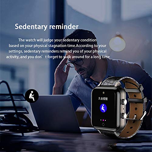 AMLILY Smart Watch 4G Tarifa cardíaca Monitor de la presión arterial SIM Network GPS WIFI Bluetooth Video Call Mobile Payment Smart AI Traducción en línea Descarga la aplicación Bluetooth Watch,Marrón