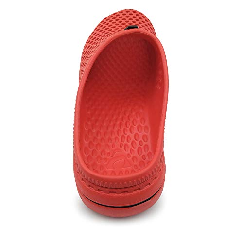 AMOJI Unisex Zuecos Zapatos de jardín Zapatillas de Hombre Zapatos de Goma de plástico Mujeres Señoras Caballeros Hombre Mujer Ligero Adulto AM1761 Rojo 37 EU