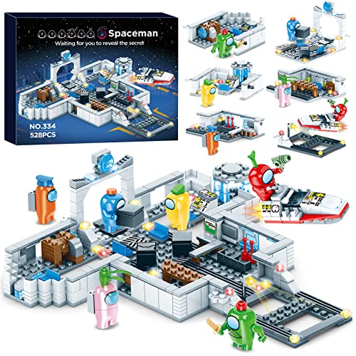 Among Ud Giocattoli Building Blocks, Tra I Building Blocks, Among Ud Gioco Space Alien Figuras Juego De Felpa Modelo Bricks Juguete CláSico Regalo Among Ud Mini Estatua