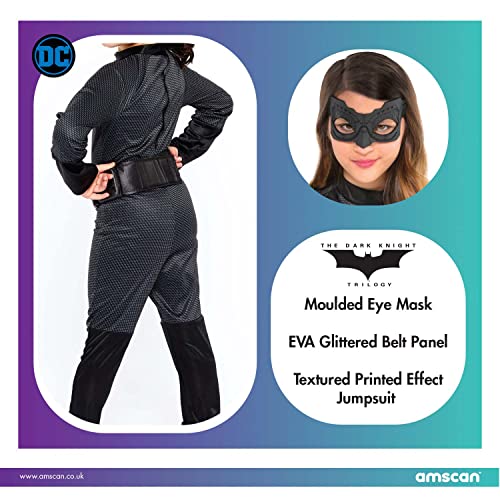 amscan 9906132 - Disfraz de Warner Bros Catwoman para niños (6-8 años), color negro