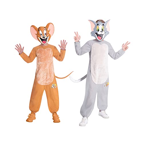 amscan 9906660 - Disfraz infantil de Tom & Jerry Mouse Warner Bros (para niños de 6 a 8 años), unisex, color marrón