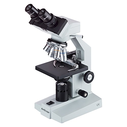 AmScope B100B-MS 40X-2000X Microscopio binocular biol-gico con platina mec-nica