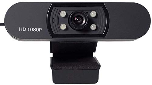 AMzon - Cámara web de 1080p 60 fps, Full HD 1080P, cámara web USB Streaming con gran angular, autodisparo para Skype, FaceTime, Hangouts, PC/Mac/Portátil/Tableta/Xbox One... HD 1080P