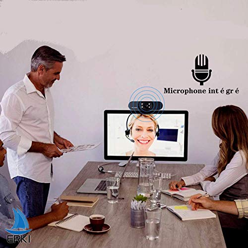 AMzon - Cámara web de 1080p 60 fps, Full HD 1080P, cámara web USB Streaming con gran angular, autodisparo para Skype, FaceTime, Hangouts, PC/Mac/Portátil/Tableta/Xbox One... HD 1080P