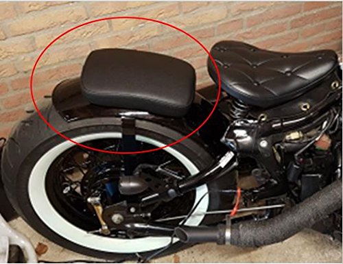 An Xin Rectangular Pasajero Pasajero Pad Asiento 8 Ventosa Para Harley Custom Chopper Cruiser XL883 XL1200 X48 X72 Negro
