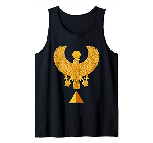 Ancient Egyptian Falcon God Horus Kemetic Heru Netcher Camiseta sin Mangas