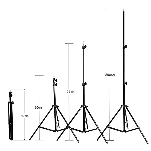 Andoer 6.5x9.8pie/ 2x3m Fondo Verde de Fotografía con Sistema de Soporte y 3 Abrazaderas, 1 Bolsa, Telón de Fondo para Estudio Fotográfico, Foto Conmemorativa, Grabación de Video