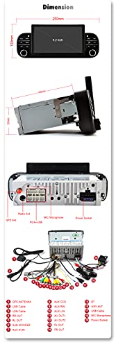 Android 11.0 Built-in Wired Carplay DSP Bluetooth Quad Core GPS Navigation Car DVD Player Multimedia For FIAT Panda 2013-2020 Vehicle Radio Head Unit