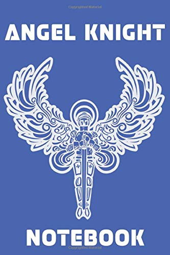 Angel Knight Notebook - Blue - White - College Ruled