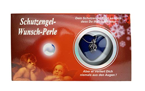 Angelo custode desidera perle con collana abbinata in perline confezione regalo