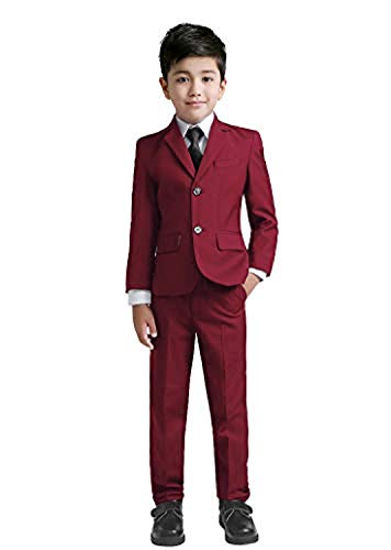 Anglememory - Juego de trajes formales para niños, 5 piezas - rojo - 12- 13 años