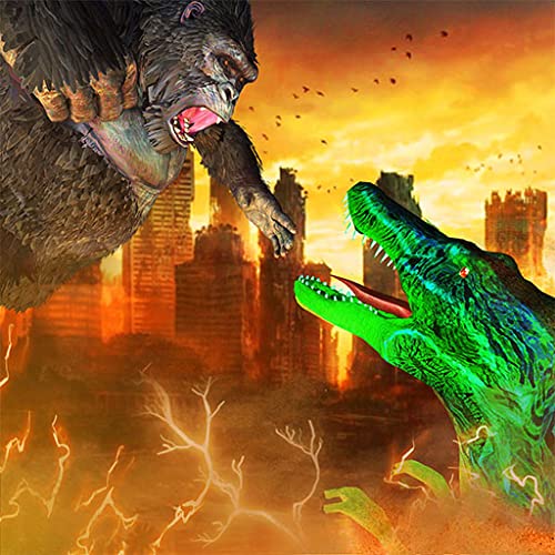 Angry Gorilla VS Monster Godzilla Dinosaur City Smash Rampage Attack And King Kong Games: Giant Animal Fighting Games 3D