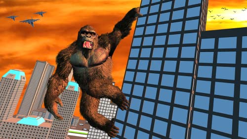 Angry Gorilla VS Monster Godzilla Dinosaur City Smash Rampage Attack And King Kong Games: Giant Animal Fighting Games 3D