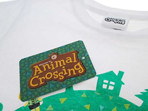 Animal Crossing Camiseta Blanca Original Nintendo 100% Producto Oficial Niñas/Niños Chica/Chico (7-8 años)